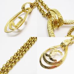 CHANEL Coco Mark Metal Gold Necklace for Women w0803a