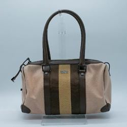 GUCCI Handbag Boston Bag Denim Brown Silver Women's 1553 PD473