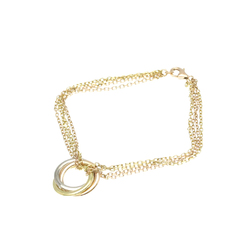 Cartier Trinity De Cartier Pink Gold (18K),White Gold (18K),Yellow Gold (18K) No Stone Charm Bracelet Pink Gold