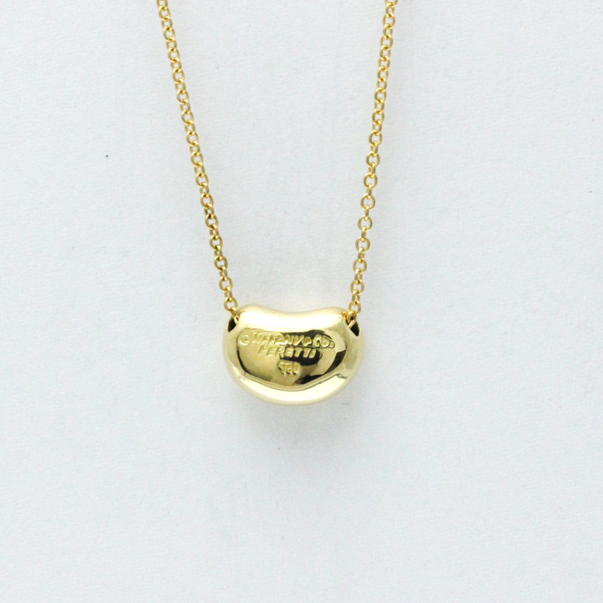 Tiffany Bean Yellow Gold (18K) Men,Women Fashion Pendant Necklace (Gold)