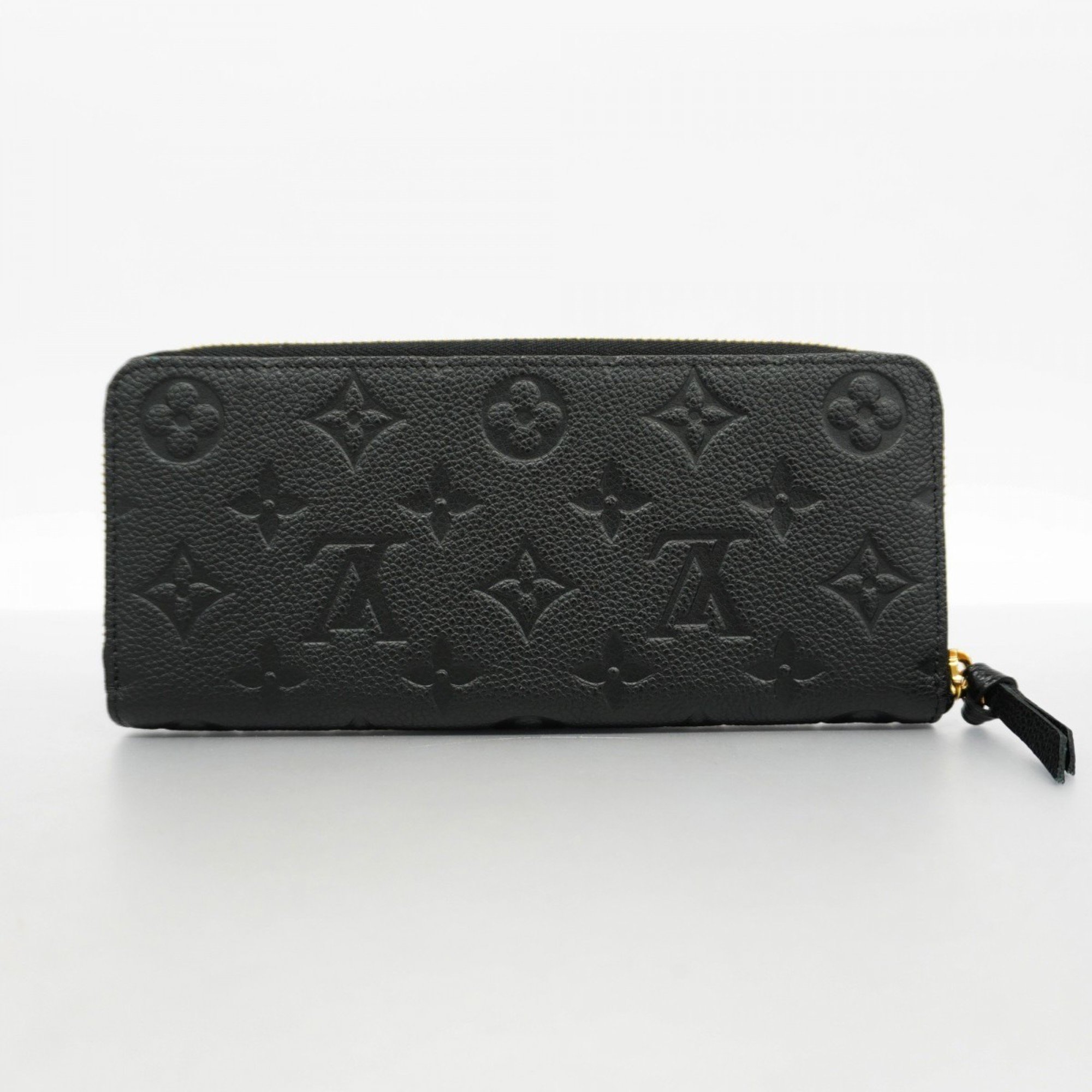 Louis Vuitton Long Wallet Monogram Empreinte Portefeuille Clemence M60171 Noir Ladies