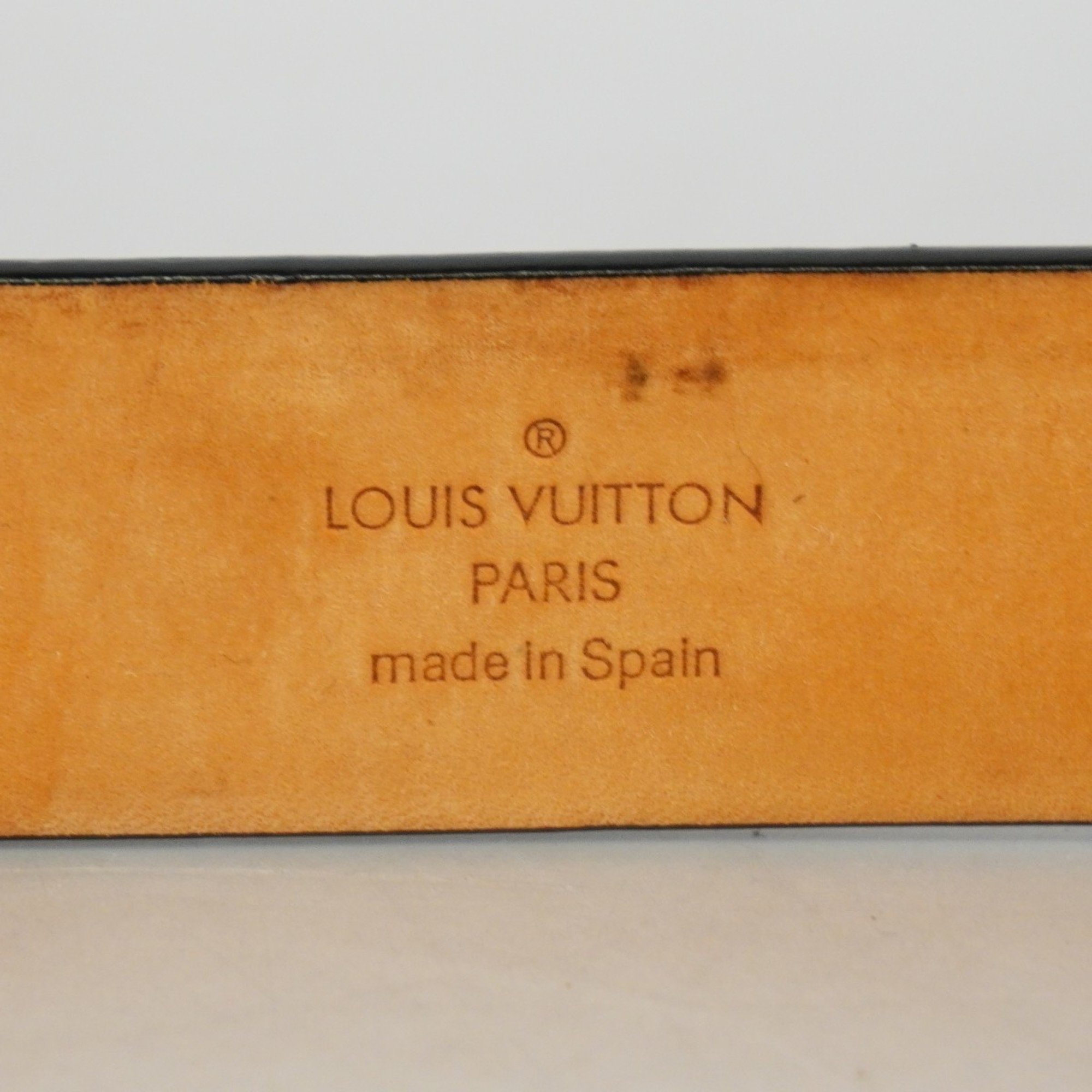 Louis Vuitton Belt Santur LV Initial M6901 Black Men's