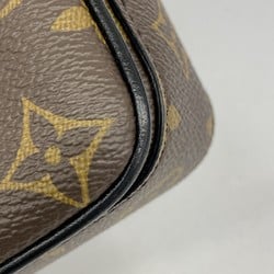 Louis Vuitton Shoulder Bag Monogram Macassar S Rock Vertical Wearable Wallet M81522 Brown Noir Men's