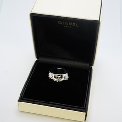 Chanel Ring Three Symbols Diamond K18WG White Gold Size 13.5 1PD Ladies