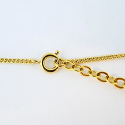 Christian Dior Necklace CD Oval GP Plated Gold Ladies