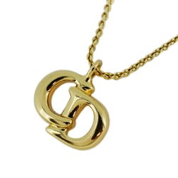 Christian Dior Necklace CD GP Plated Gold Ladies