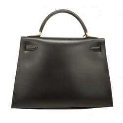 Hermes handbag Kelly 32 box calf black B stamp ladies