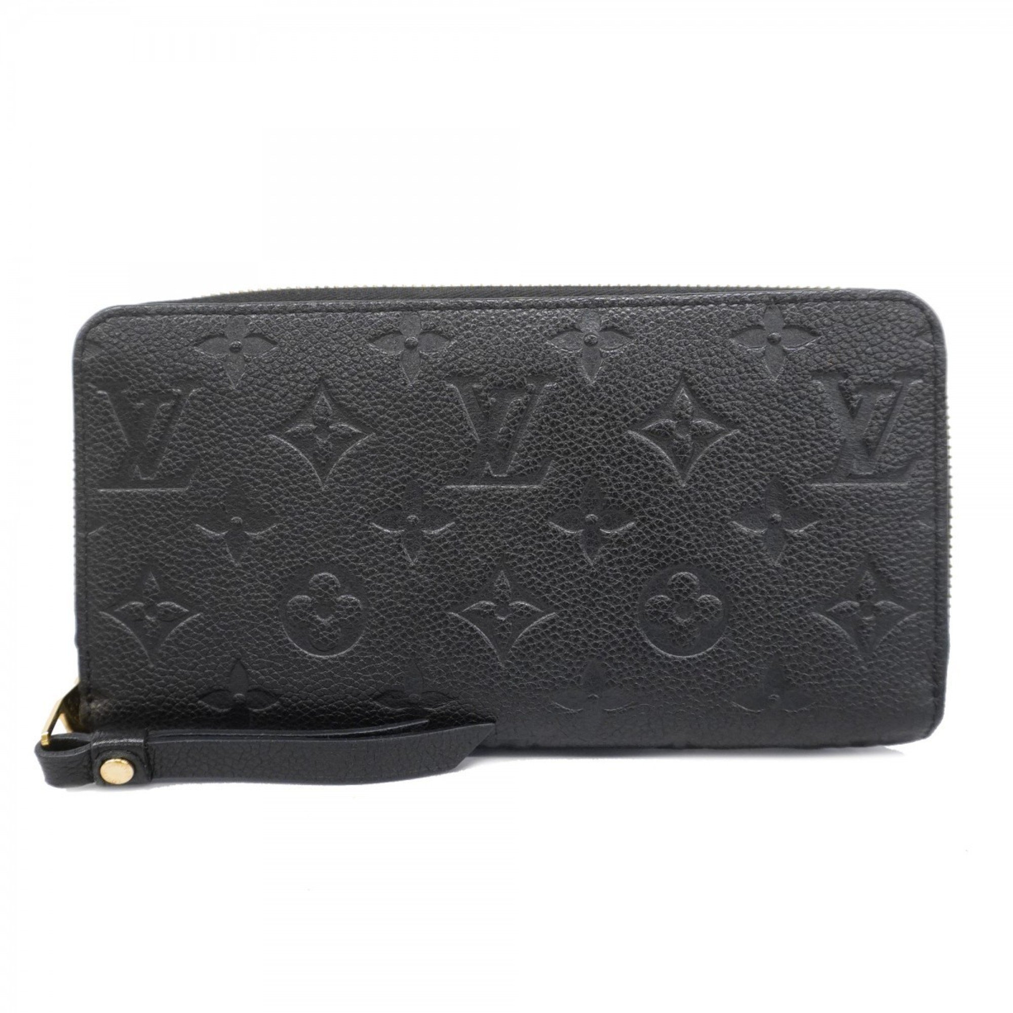 Louis Vuitton Long Wallet Monogram Empreinte Zippy M61864 Noir Ladies