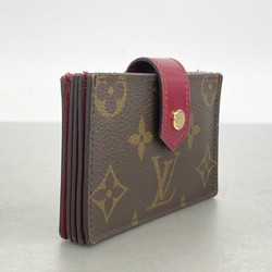 Louis Vuitton Business Card Holder Monogram Porte Carte M69762 Brown Fuchsia Ladies