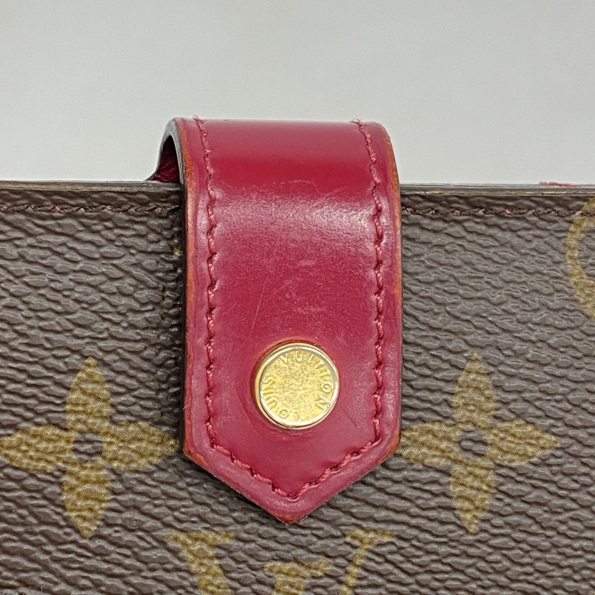 Louis Vuitton Business Card Holder Monogram Porte Carte M69762 Brown Fuchsia Ladies