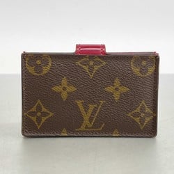 Louis Vuitton Business Card Holder Monogram Porte Carte M69762 Brown Fuchsia Ladies