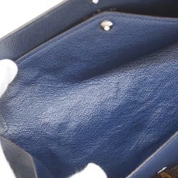 Louis Vuitton Tri-fold Long Wallet Monogram Epi Portefeuille Marie Roulon M60501 Brown Indigo Blue Women's