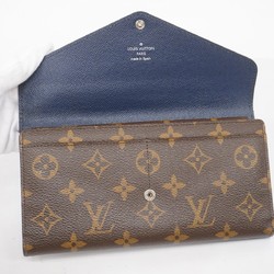 Louis Vuitton Tri-fold Long Wallet Monogram Epi Portefeuille Marie Roulon M60501 Brown Indigo Blue Women's