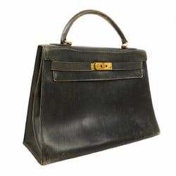 Hermes handbag Kelly 32 box calf black 〇M engraved ladies