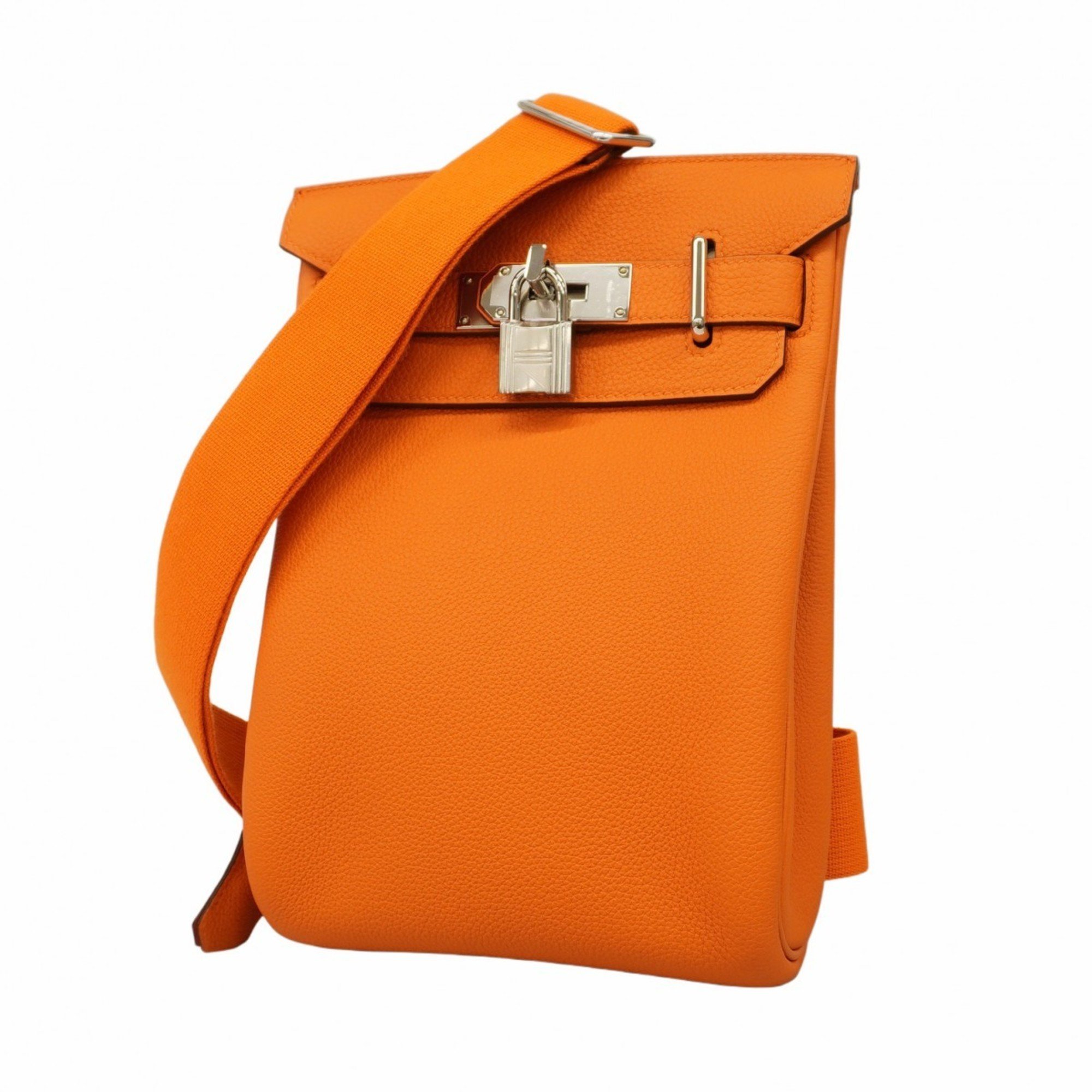 Hermes Body Bag Kelly Akkad PM Evercolor Orange Anne B Stamp Ladies