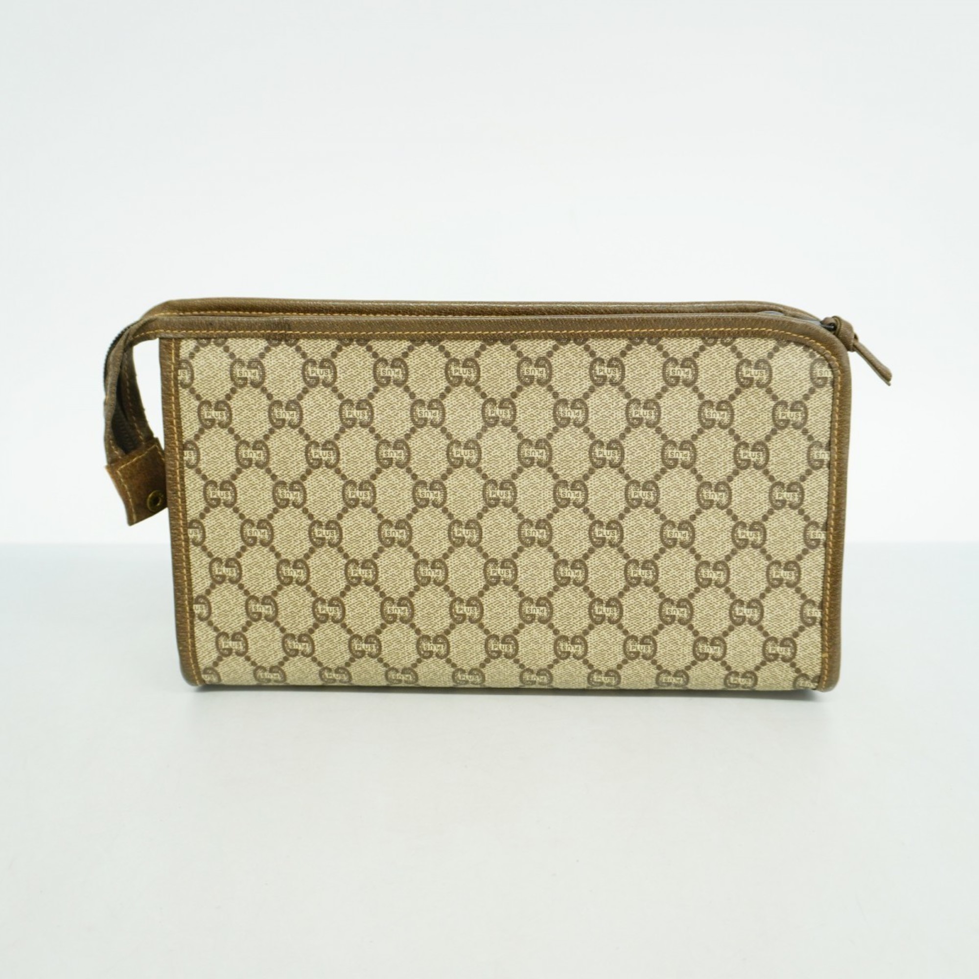 Gucci clutch bag GG Plus brown ladies