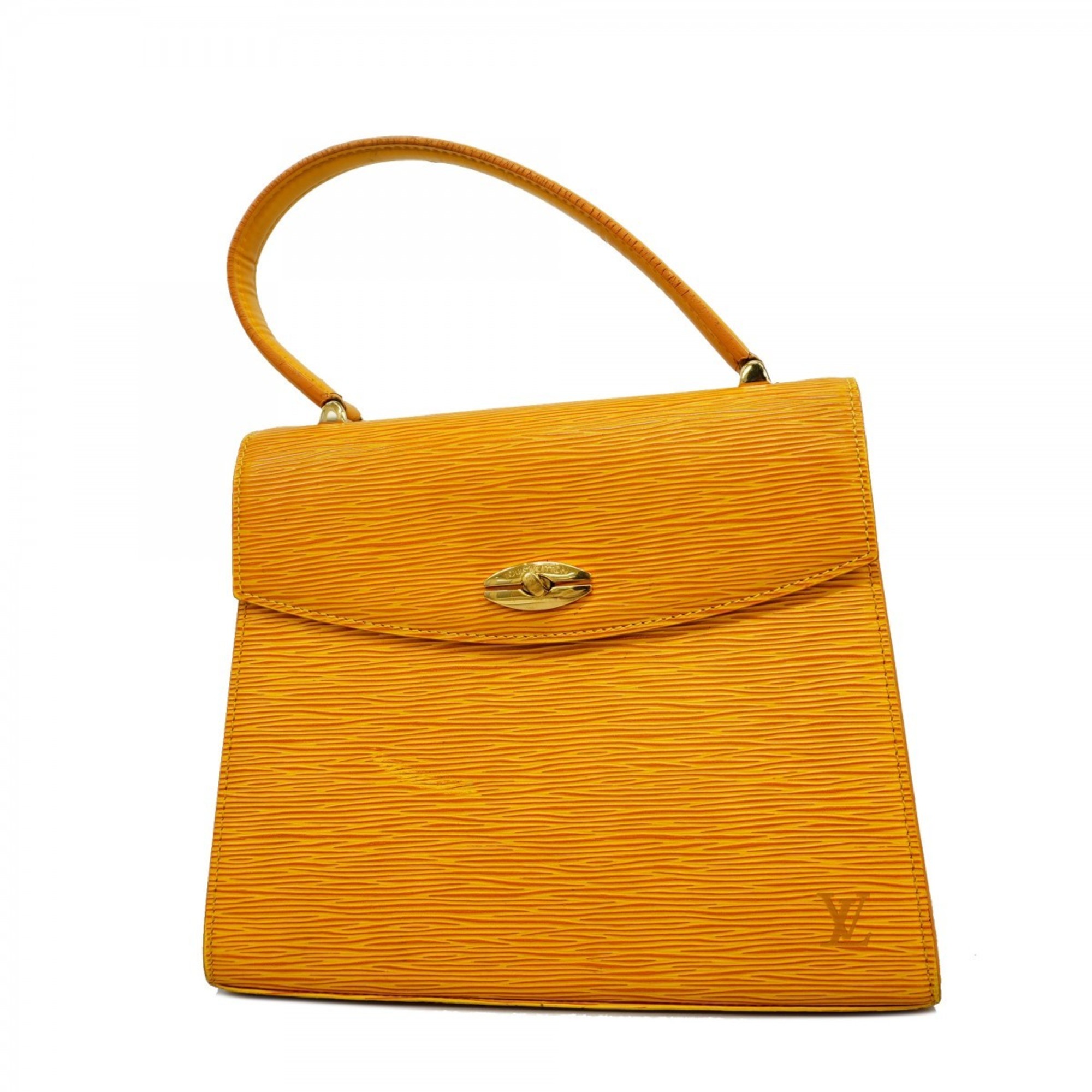 Louis Vuitton Handbag Epi Malesherbes M52379 Jaune Ladies