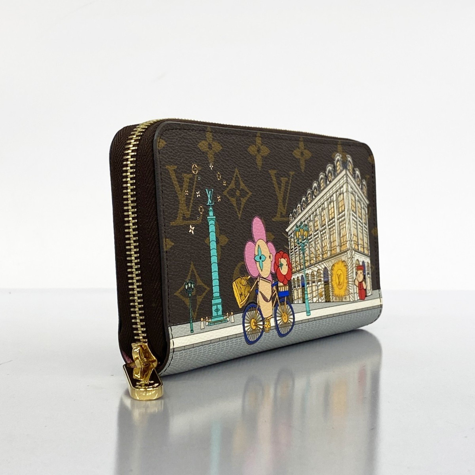 Louis Vuitton Long Wallet Monogram Vivienne Zippy M81544 Brown Multicolor Ladies