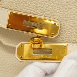 Hermes handbag Birkin 30 Togo Cre A engraved ladies