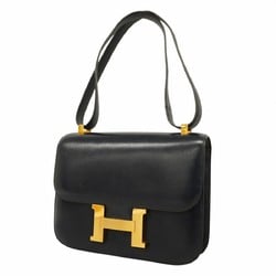 Hermes Shoulder Bag Constance 23 Box Calf Navy 〇J Stamped Ladies