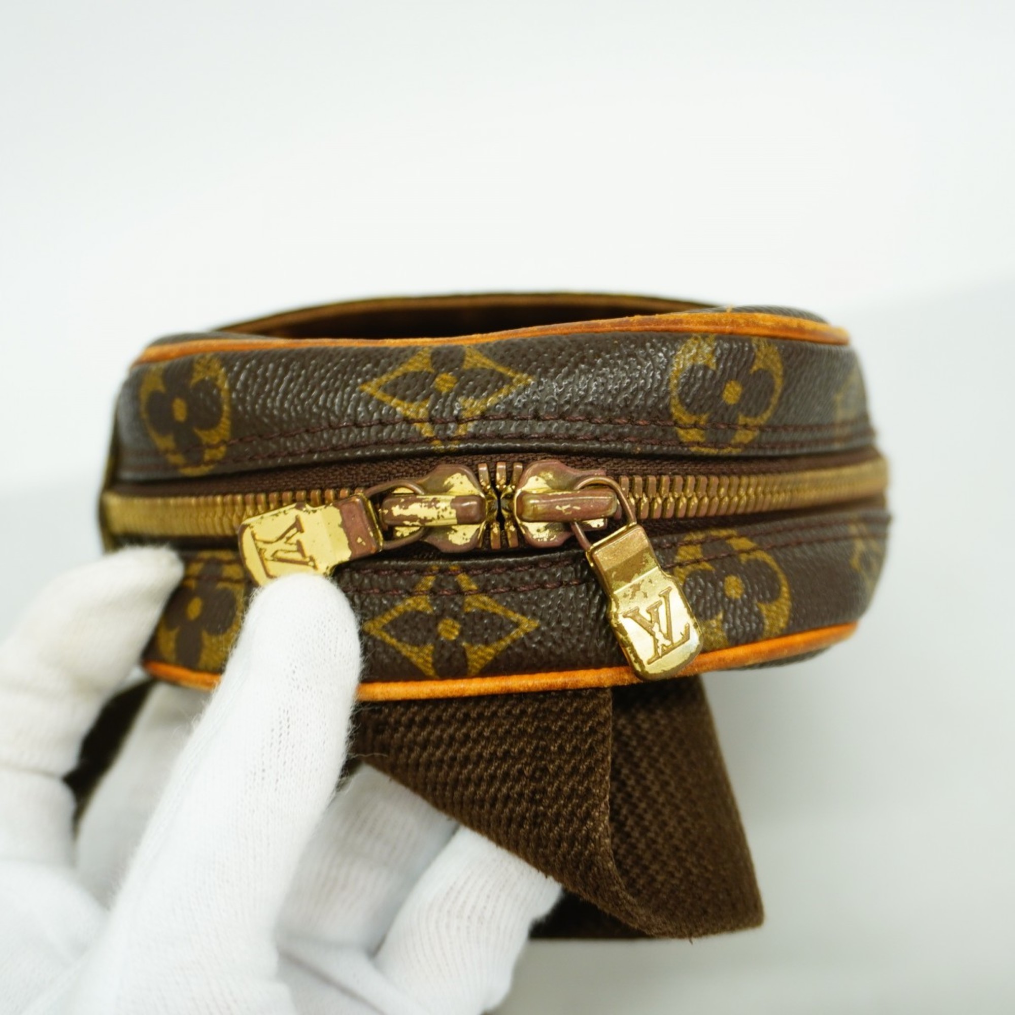 Louis Vuitton Body Bag Monogram Pochette Ganjou M51870 Brown Men's Women's