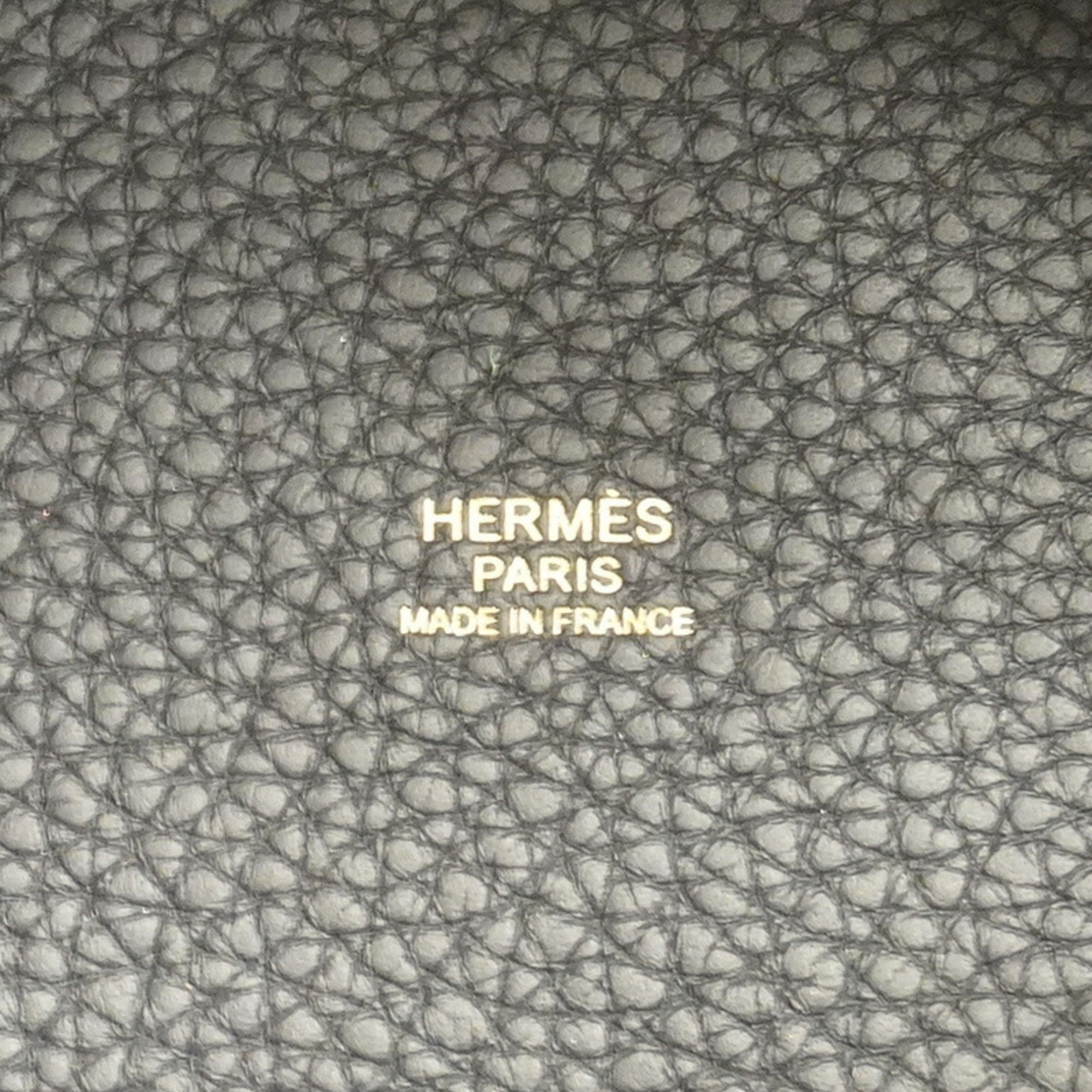 Hermes Handbag Picotin Lock MM Taurillon Clemence Cabane W Engraved Ladies