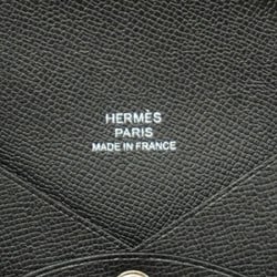 Hermes Business Card Holder/Card Case Calvi Madame Black B Stamp Men's Women's