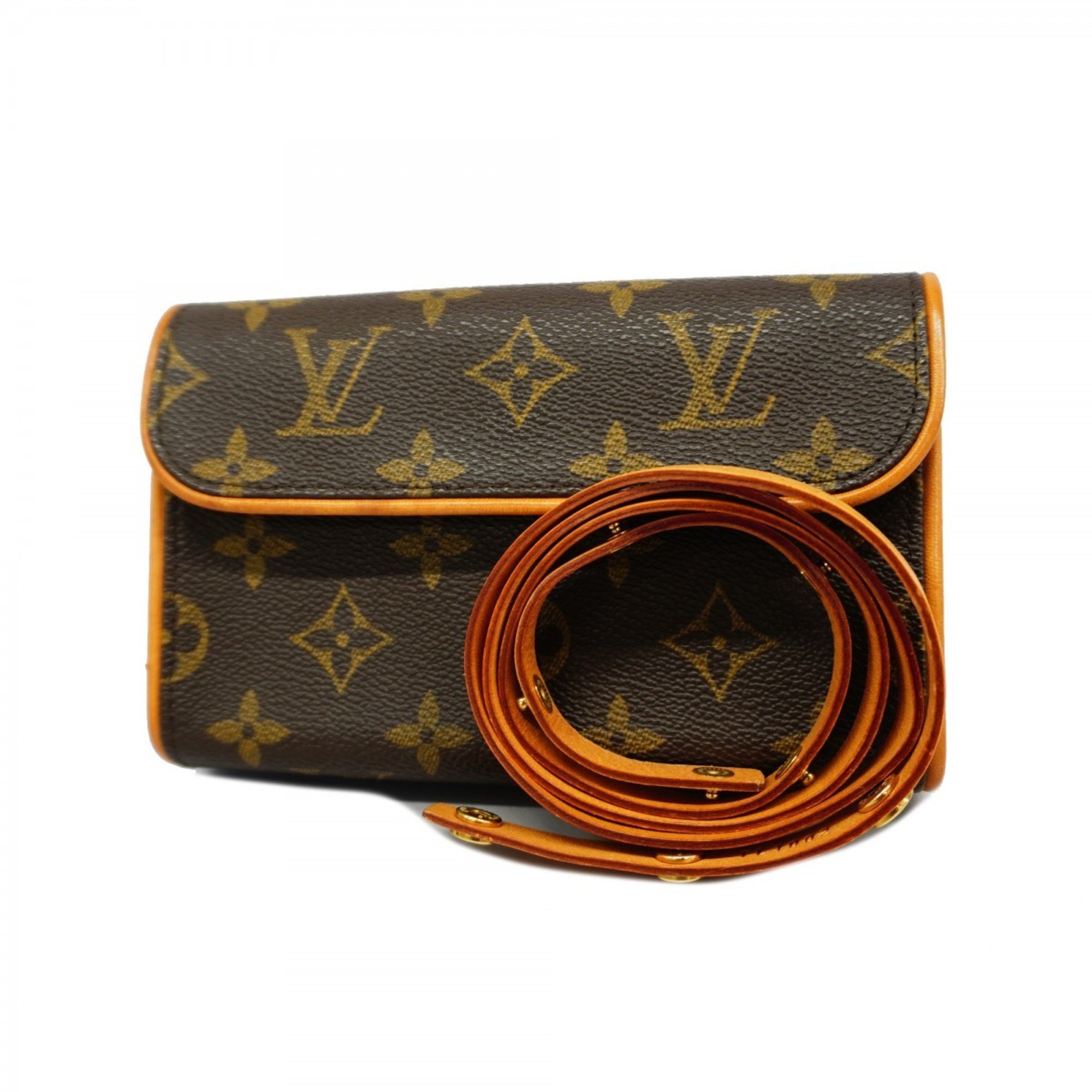 Louis Vuitton Waist Bag Monogram Pochette Florentine M51855 Brown Women's