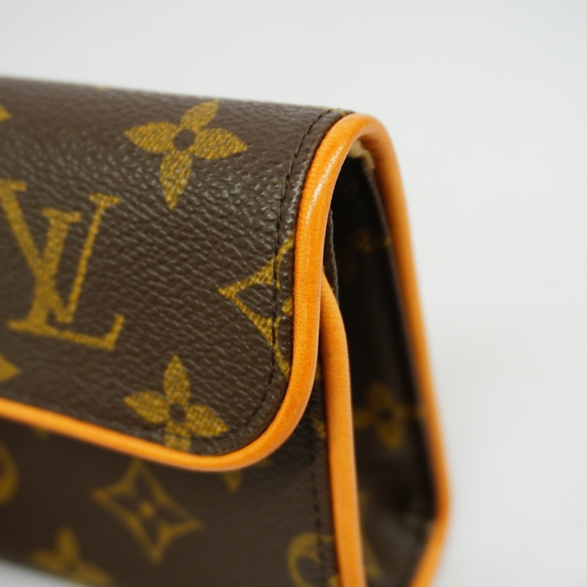 Louis Vuitton Waist Bag Monogram Pochette Florentine M51855 Brown Women's