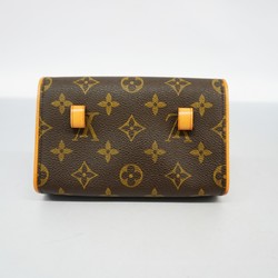 Louis Vuitton Waist Bag Monogram Pochette Florentine M51855 Brown Women's