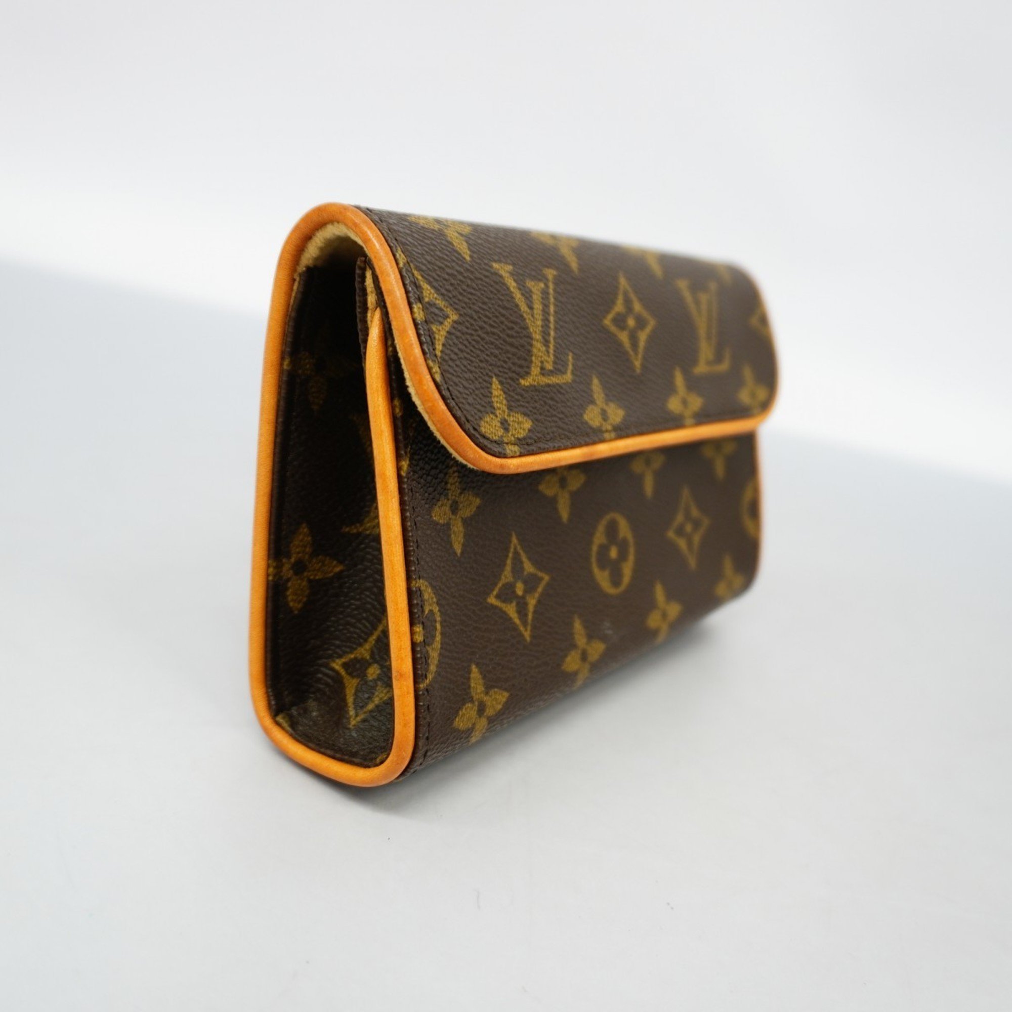 Louis Vuitton Waist Bag Monogram Pochette Florentine M51855 Brown Women's