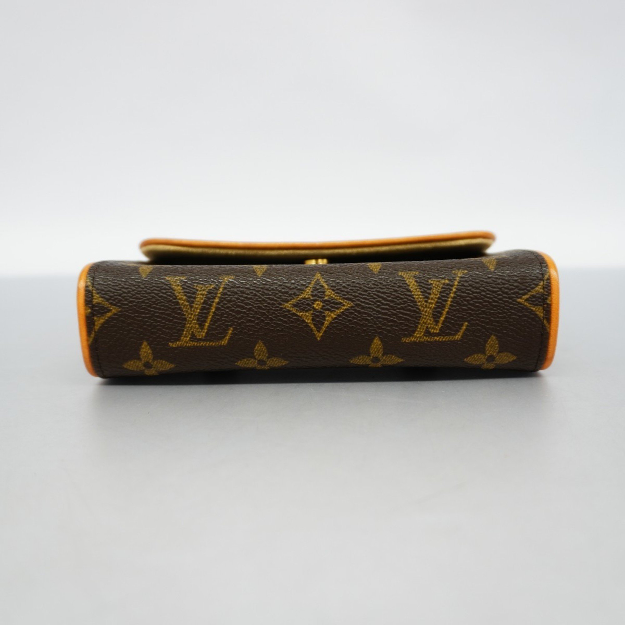 Louis Vuitton Waist Bag Monogram Pochette Florentine M51855 Brown Women's