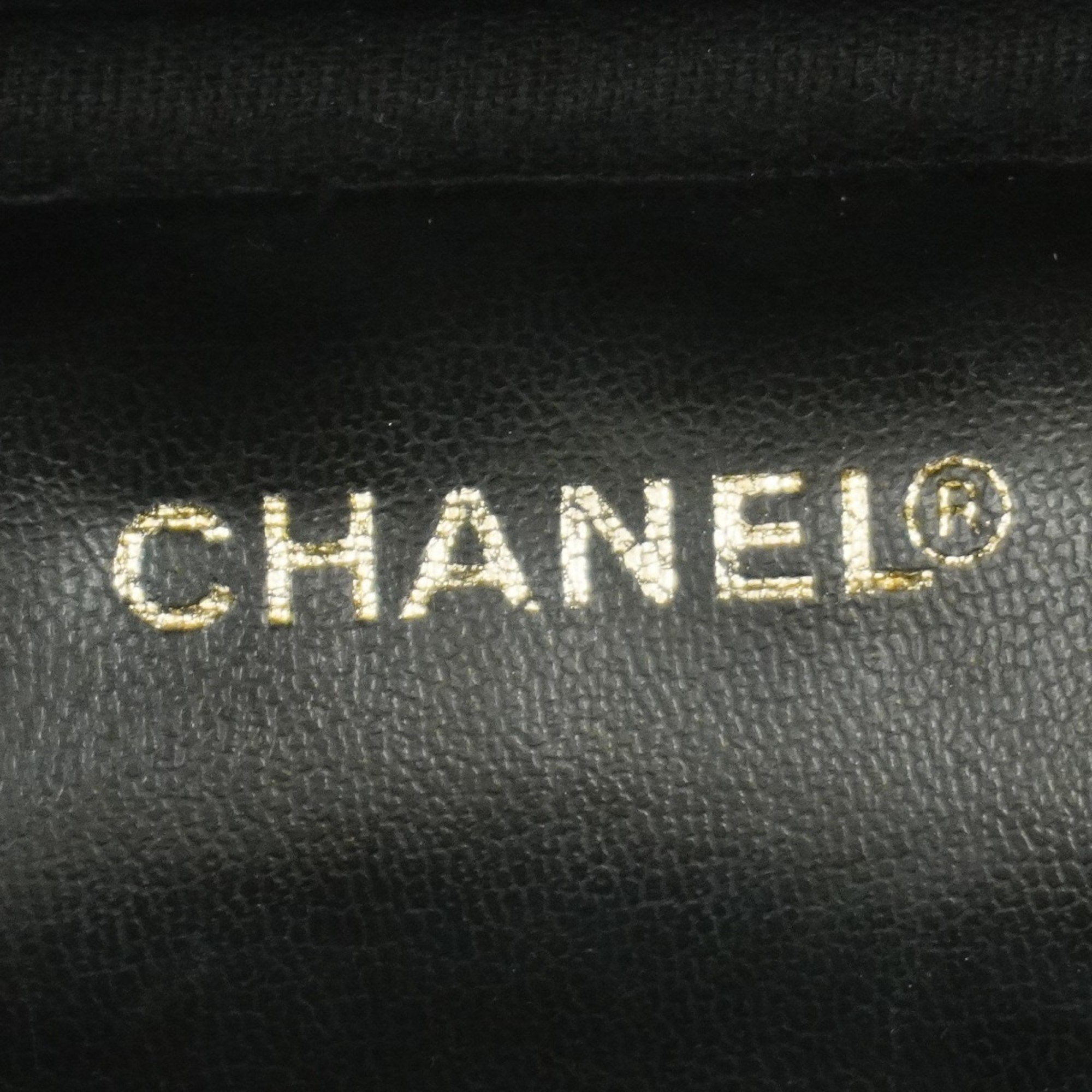 Chanel Vanity Bag Caviar Skin Black Women's