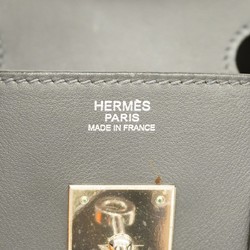 Hermes handbag Birkin 30 Swift Ardoise K engraved ladies