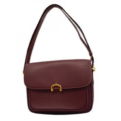 Cartier Shoulder Bag Must Leather Bordeaux Women's