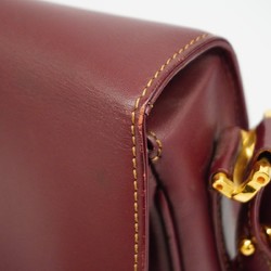 Cartier Shoulder Bag Must Leather Bordeaux Women's