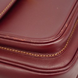 Cartier Shoulder Bag Must Leather Bordeaux Women's