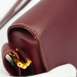 Cartier Shoulder Bag Must Leather Bordeaux Women's