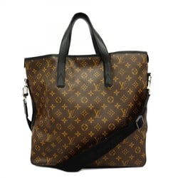 Louis Vuitton Tote Bag Monogram Macassar Davis M56708 Brown Black Men's