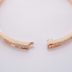 Cartier Bangle Love Bracelet Pavé K18PG Pink Gold Ladies