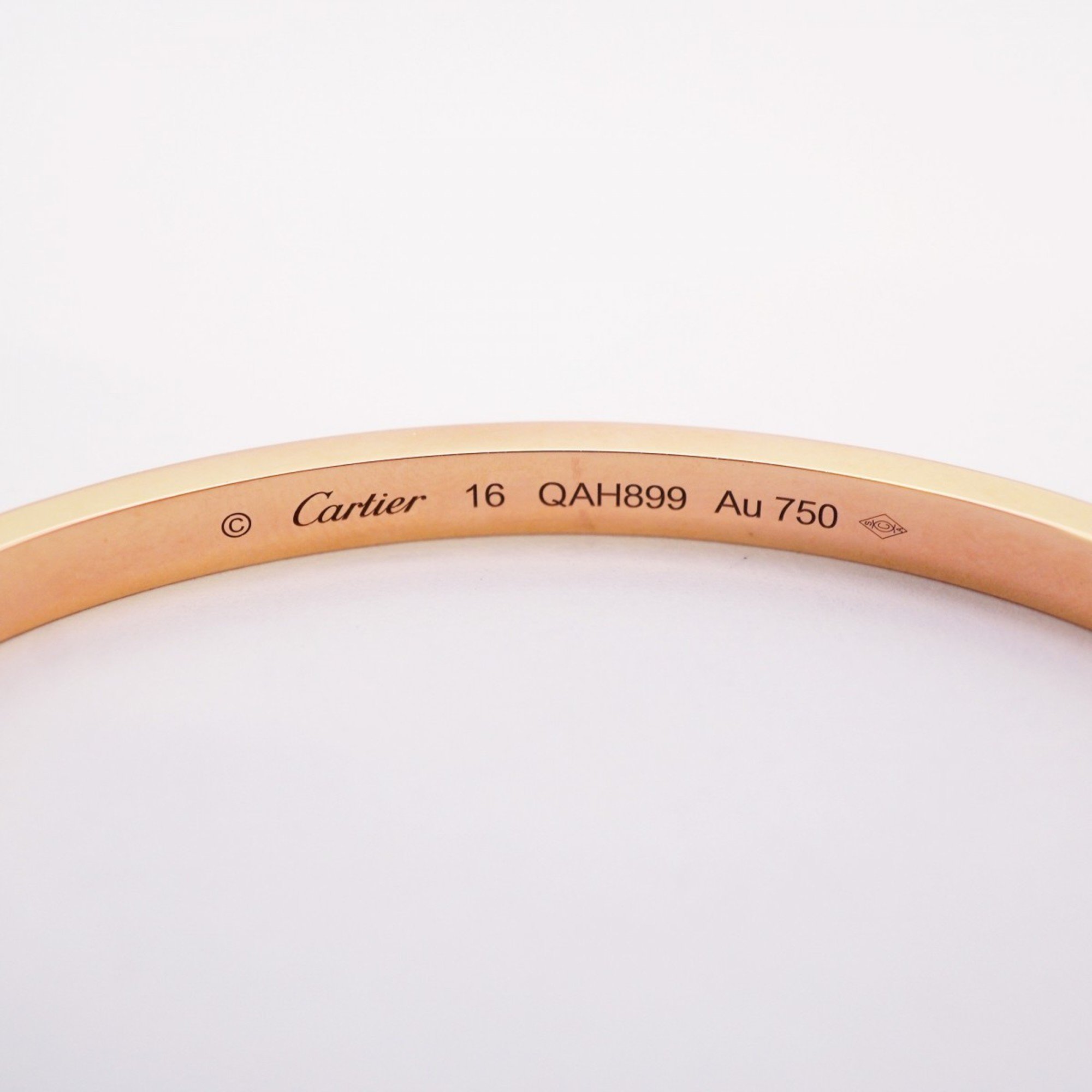 Cartier Bangle Love Bracelet Pavé K18PG Pink Gold Ladies