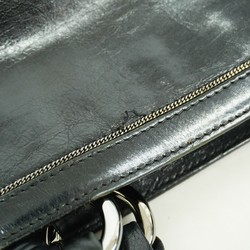 chanel handbag leather black ladies