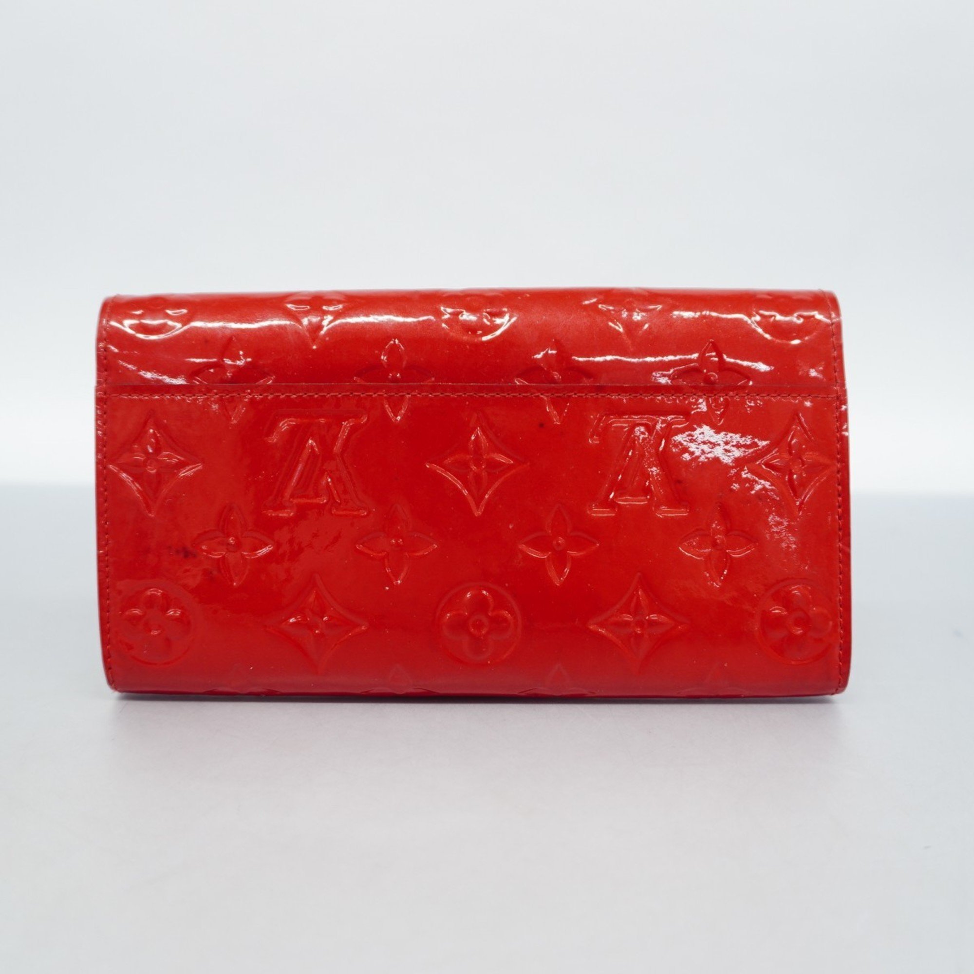 Louis Vuitton Long Wallet Vernis Portefeuille Sarah M90208 Cerise Ladies