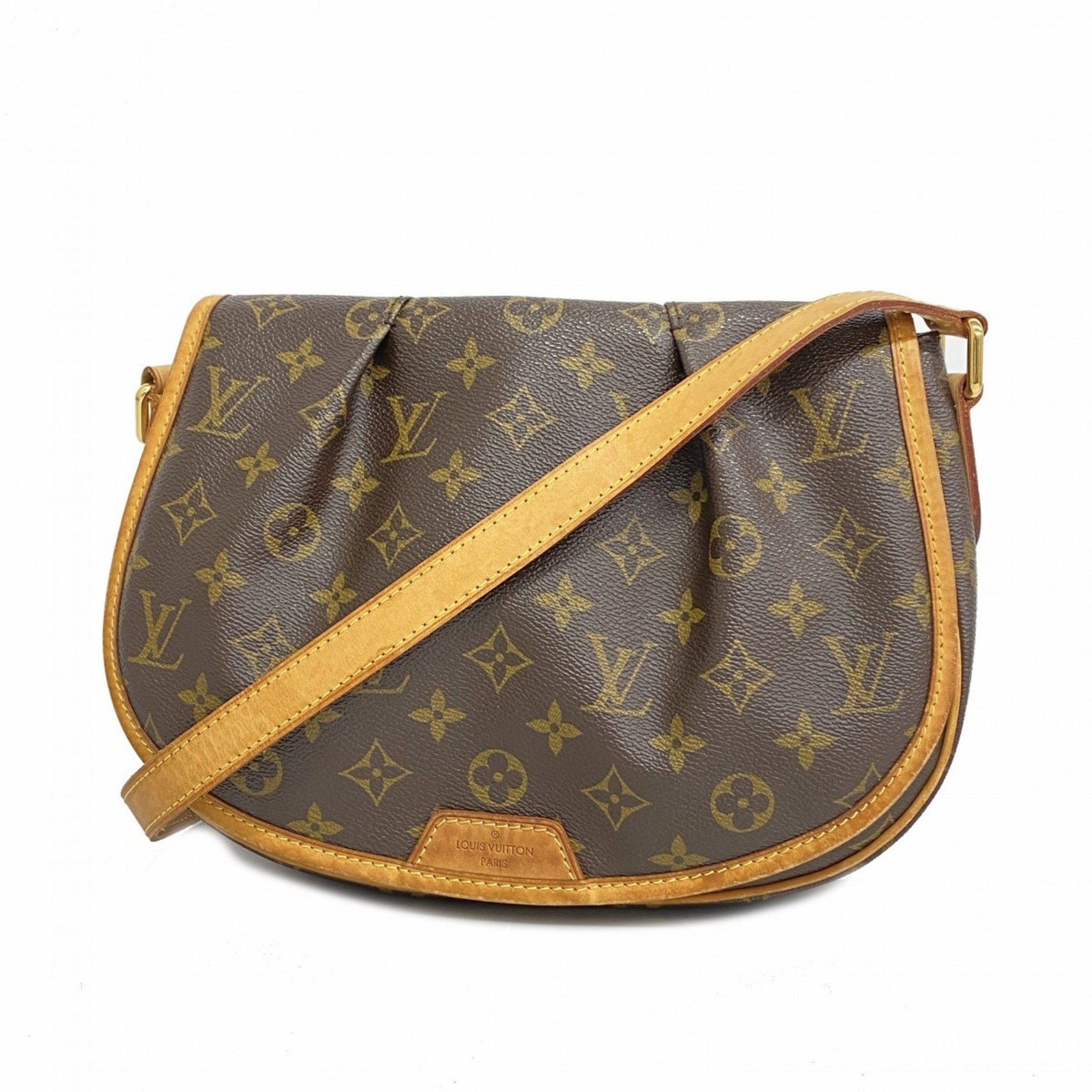 Louis Vuitton Shoulder Bag Monogram Menilmontant PM M40474 Brown Women's