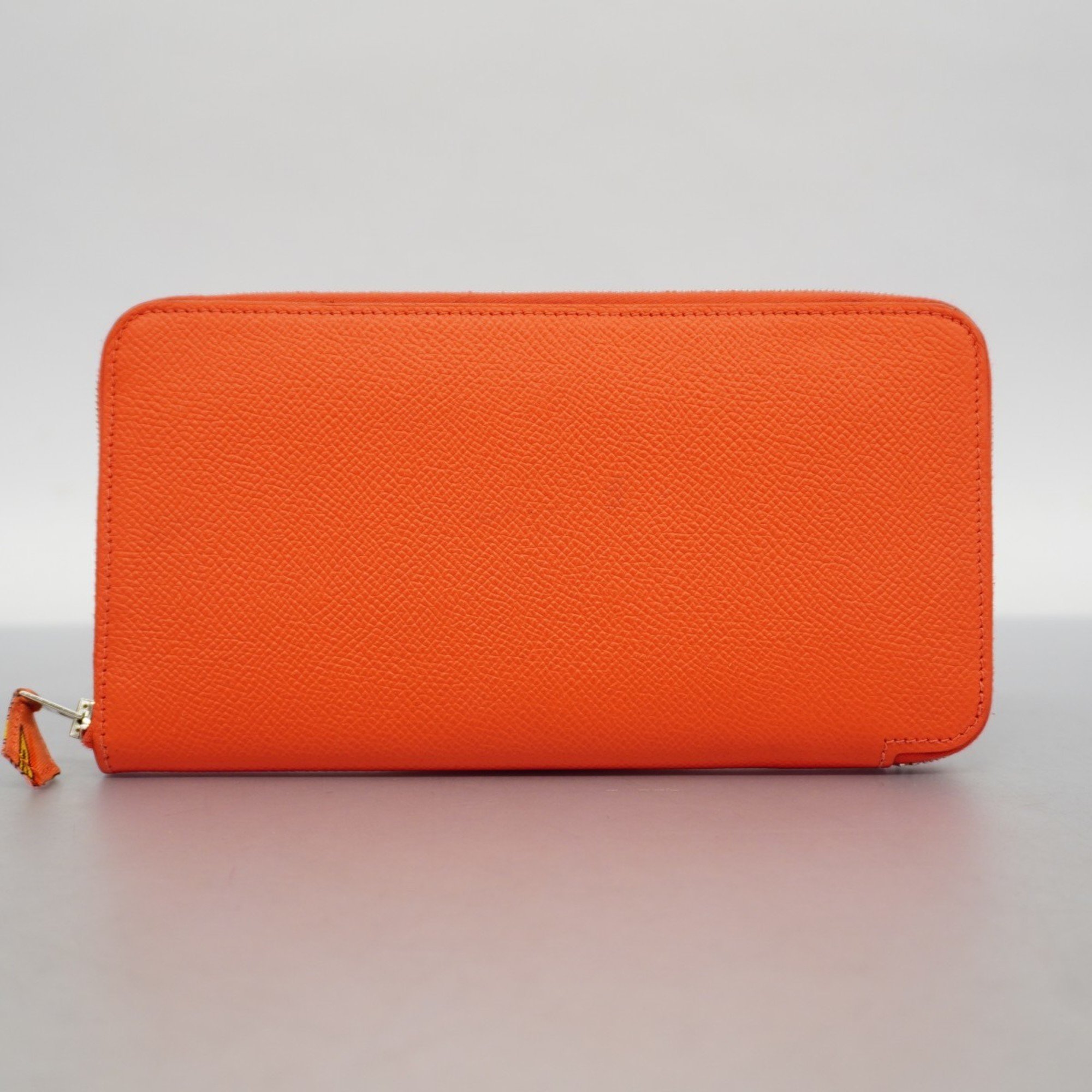 Hermes Long Wallet Azap Silk In Veau Epsom Rose Jaipur □R Stamped Ladies