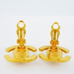 Chanel earrings turn lock GP plated gold ladies