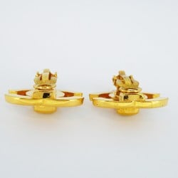 Chanel earrings turn lock GP plated gold ladies