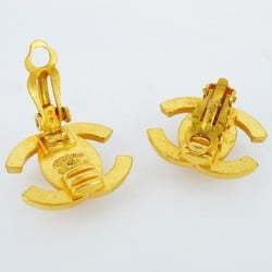 Chanel earrings turn lock GP plated gold ladies