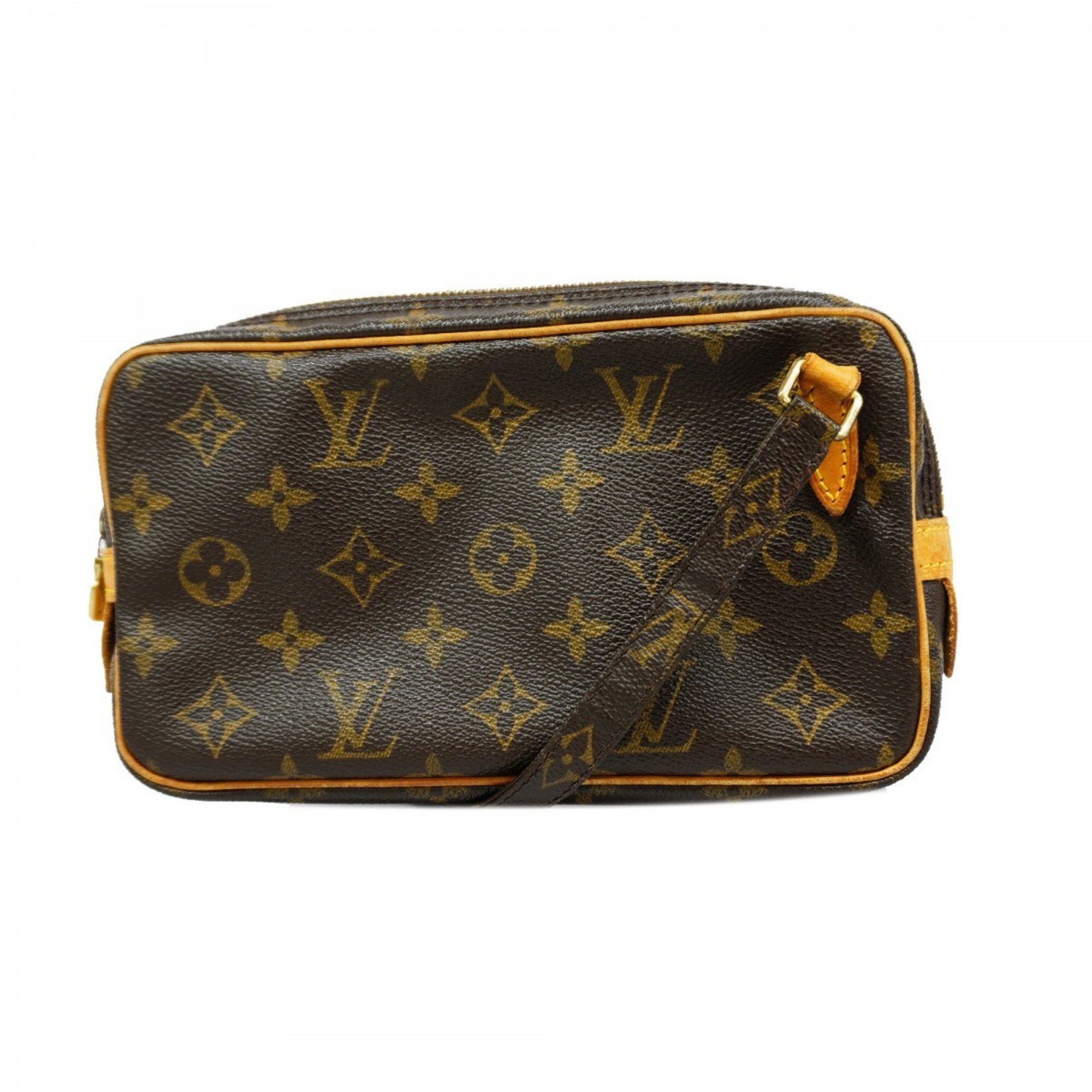 Louis Vuitton Shoulder Bag Monogram Pochette Marly Bandouliere M51828 Brown Women's