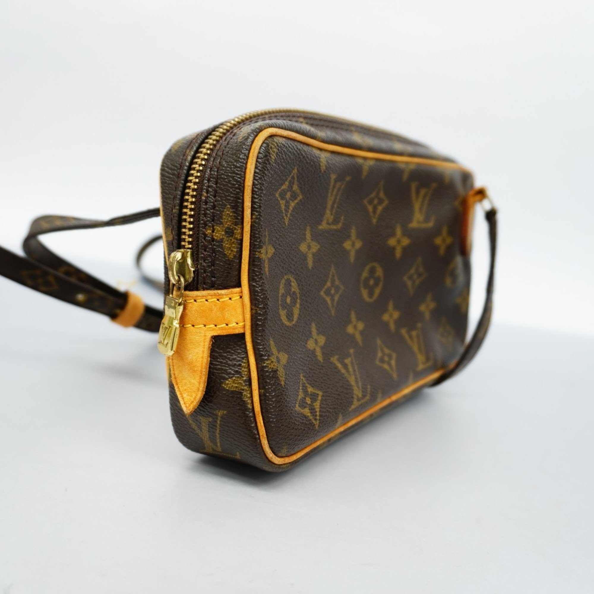 Louis Vuitton Shoulder Bag Monogram Pochette Marly Bandouliere M51828 Brown Women's